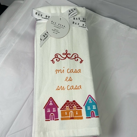NWT Rae Dunn Kitchen Towels Mi Casa es Su Casa Set - Picture 6 of 9